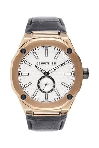 Leren Quartz Horloge Razzuolo - Zwart