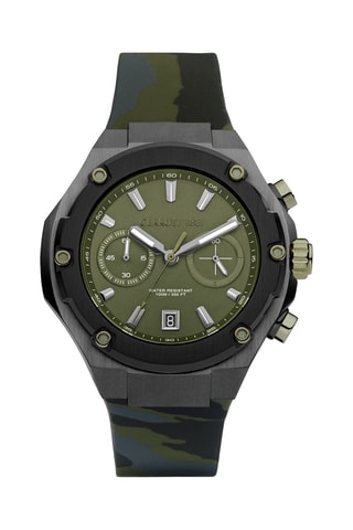 Silicone Quartz Horloge Lucardo Chronograaf - Kaki en Grijs