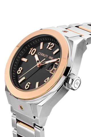 Stalen Quartz Horloge Ruscello - Zilverkleurig en Roségoudkleurig