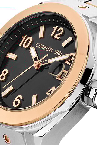 Stalen Quartz Horloge Ruscello - Zilverkleurig en Roségoudkleurig