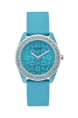 Silicone Quartz Horloge - Blauw en Zilverkleurig