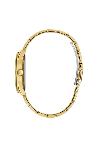 Stalen Quartz Horloge  Goudkleurig