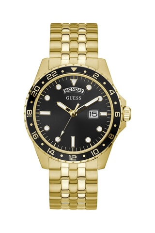 Relógio de quartzo em aço - Dourado e preto