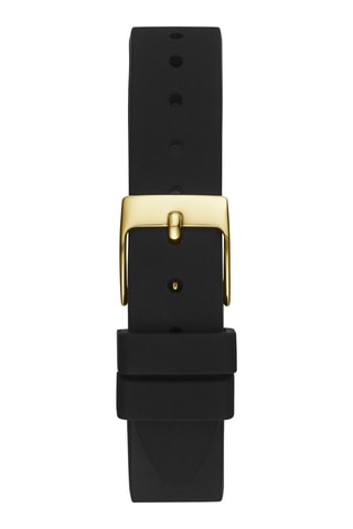 Silicone Quartz Horloge - Zwart en Goudkleurig