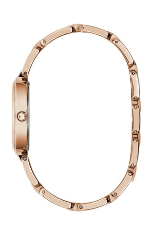 Stalen Quartz Horloge - Roségoudkleurig en roze