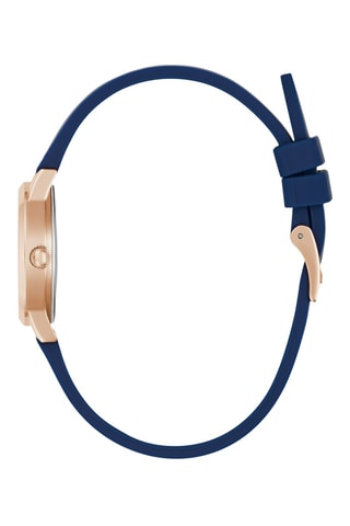 Silicone Quartz Horloge - Blauw en Goudkleurig