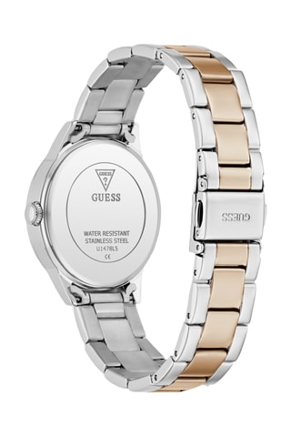 Stalen Quartz Horloge - Zilverkleurig en Roségoudkleurig