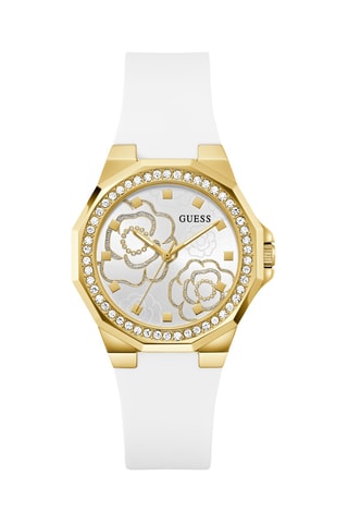 Silicone Quartz Horloge - Wit en Goudkleurig