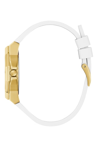 Silicone Quartz Horloge - Wit en Goudkleurig