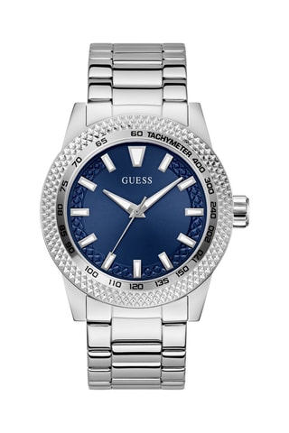 Stalen Quartz Horloge - Tachymeter - Zilverkleurig