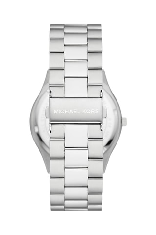 Set Stalen Quartz Horloge en Leren Pasjeshouder