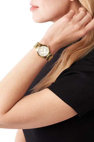 Stalen Quartz Horloge - Goudkleurig