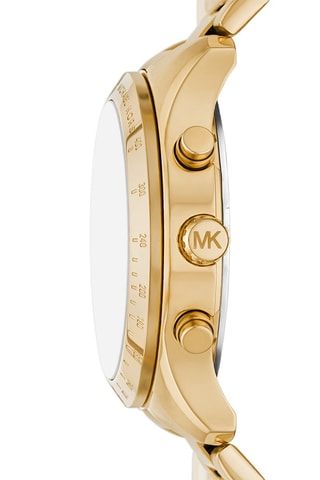 Stalen Quartz Horloge - Chronograaf - Goudkleurig