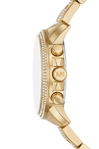 Stalen Quartz Horloge - Chronograaf - Goudkleurig