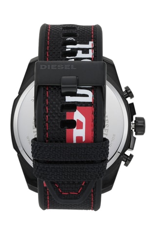 Nylon en Silicone Quartz Horloge - Chronograaf - Zwart en Zilverkleurig