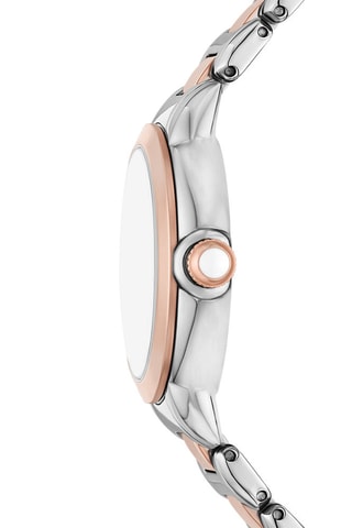 Stalen Quartz Horloge - Zilverkleurig en Roségoudkleurig