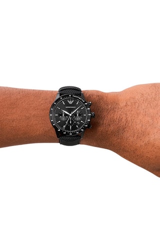 Stoffen Quartz Horloge - Chronograaf & Tachymeter - Zwart