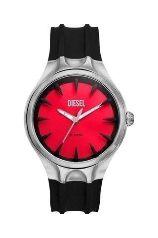 Silicone Quartz Horloge - Zwart en Zilverkleurig