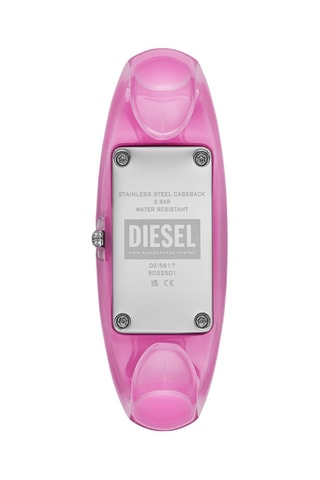 Relógio de quartzo em nylon e resina - Rosa e prateado