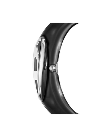 Montre à quartz en nylon et résine - Noir et argenté