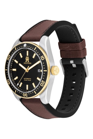 Siliconen Automatische Horloge - Bruin en Zwart