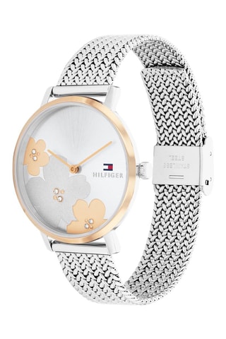 Stalen Quartz Horloge Zilverkleurig en Goudkleurig