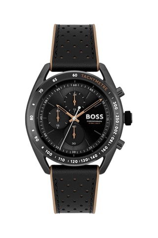 Silicone Quartz Horloge - Chronograaf en Tachymeter - Zwart