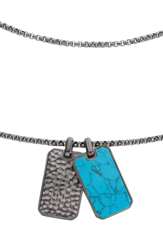 Ketting Grijs en Turquoise 