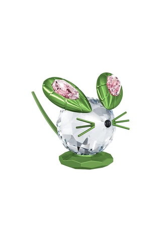 Décoration ornée de cristaux Swarovski Mouse - Blanc et vert