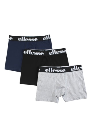 3 bóxers Ellesse - Azul marino, gris y blanco
