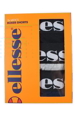 3 bóxers Ellesse - Azul marino, gris y blanco