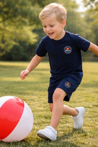 Camiseta y short - Azul marino