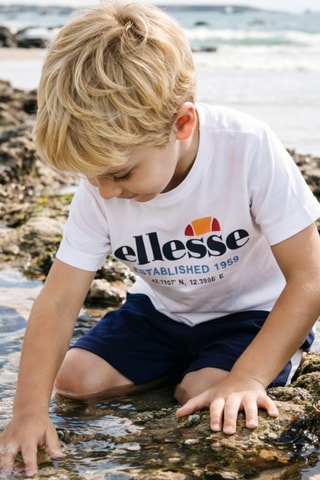 2 camisetas y short - Blanco y azul marino