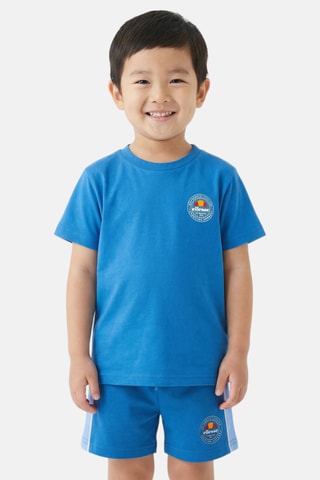 2 camisetas y short - Blanco y azul