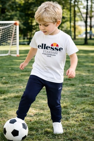 2 camisetas y pantalón de chándal - Blanco