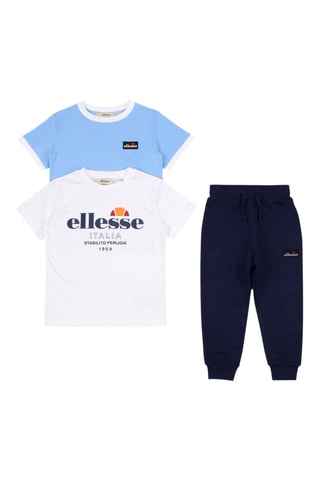 2 camisetas y pantalón de chándal - Blanco