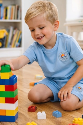 Camiseta y short - Azul