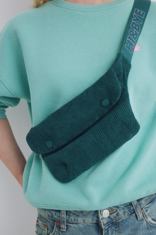 Sac banane en velours - Vert foncé