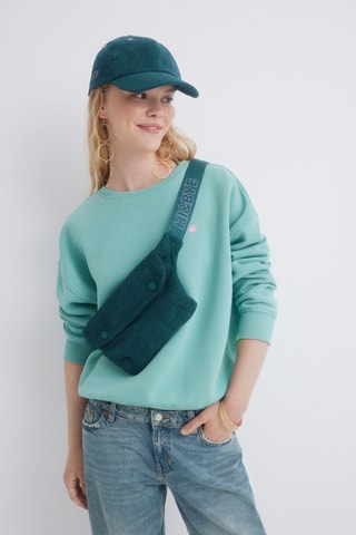 Sac banane en velours - Vert foncé