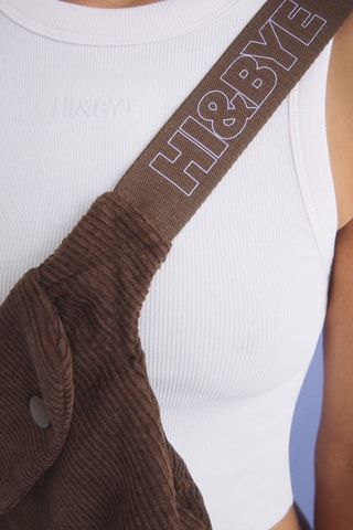 Sac banane en velours - Marron foncé