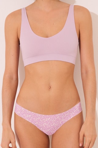 Tanga - Rose et blanc