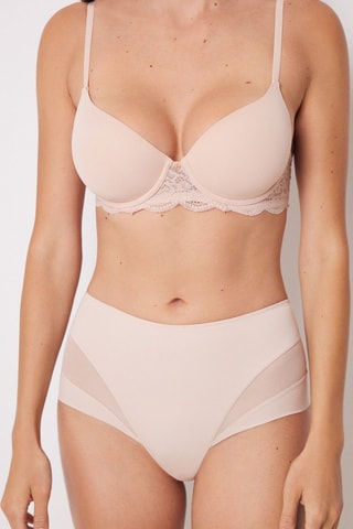 Shorty taille haute - Rose poudré