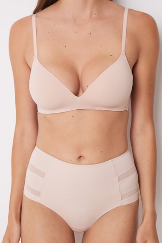 Shorty taille haute - Rose poudré