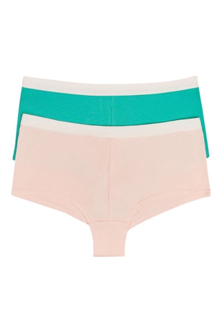 2 shortys - Rose et turquoise