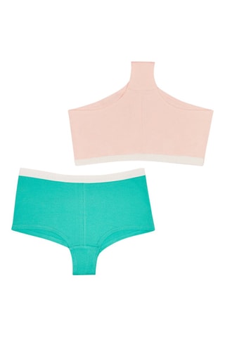 2 shortys - Rose et turquoise