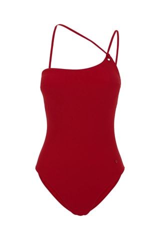 Maillot 1 pièce asymétrique - Rouge