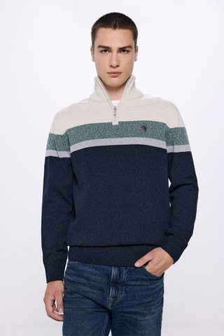 Pull - Bleu marine chiné