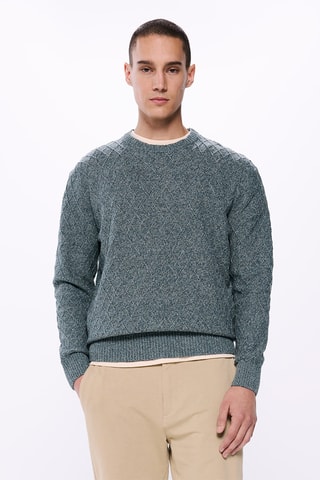 Pull - Bleu canard chiné