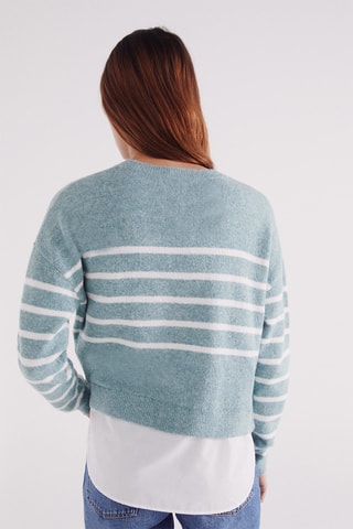 Pull trompe-l’œil - Vert clair