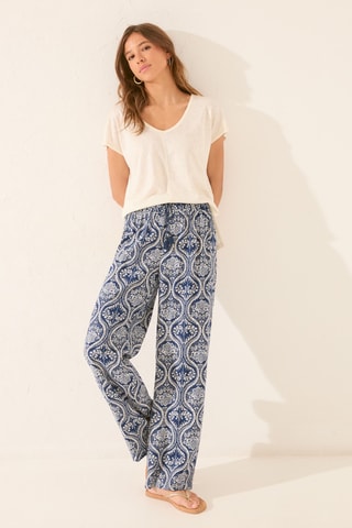 Pantalon - Bleu marine et blanc
